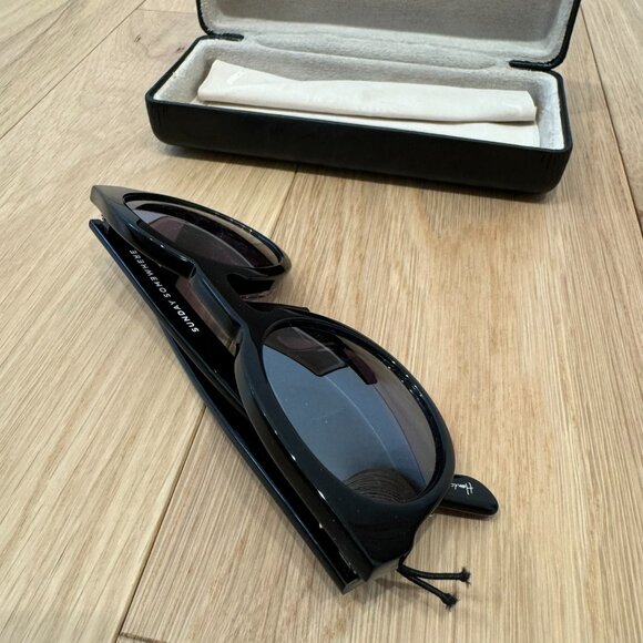 Sunday Somewhere Kiteys Semi Round Sunglasses Black NEW 025-SIL - Picture 4 of 8